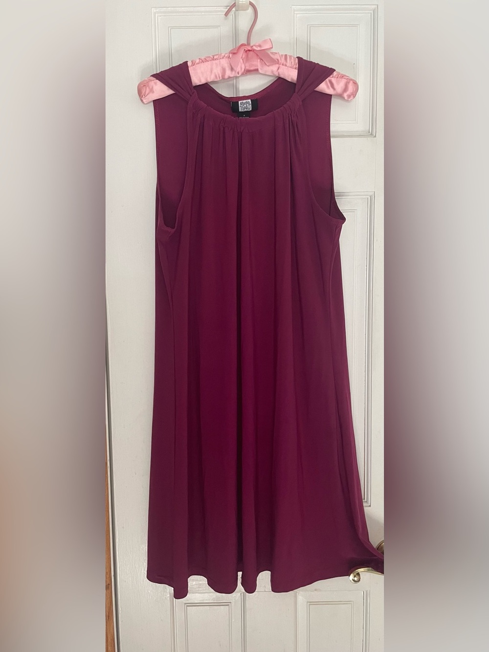 Studio 1940 Sleeveless Mini Dress in Plum